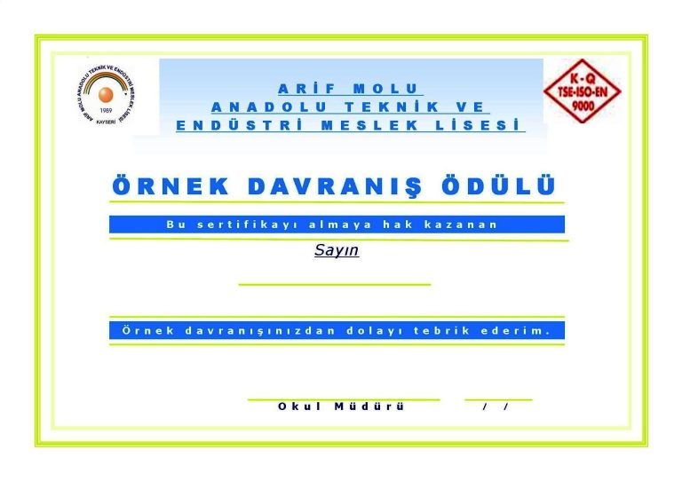 ornek davranis yenilogolu