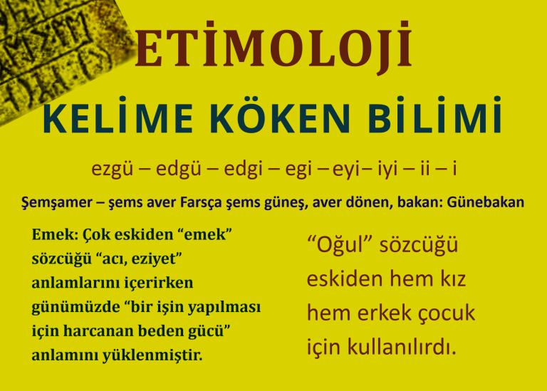 etimoloji, kelime köken bilgisi, tübitak projesi